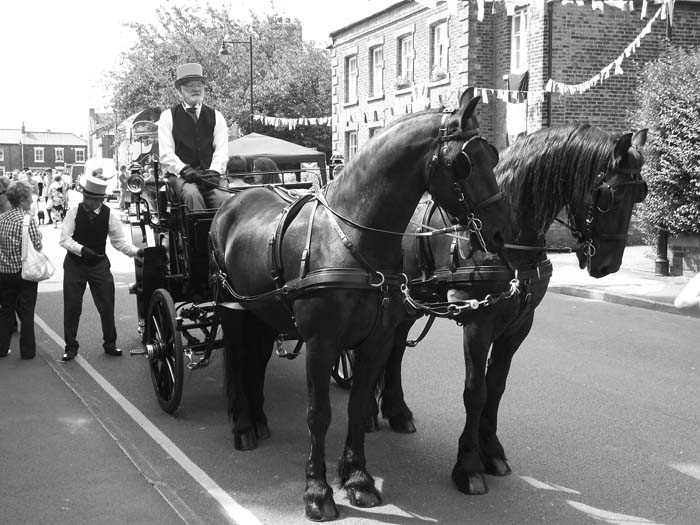 Victorian horse and carriage