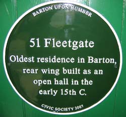 The plaque of 51 Fleetgate.