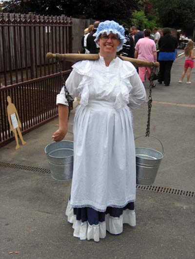 The Victorian milk lady (but don't feel too sorry for her - her buckets were full of Gingerbread Men).