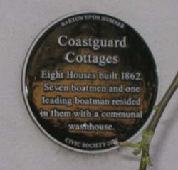 Coastguard Cottages Plaque